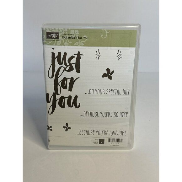 NIB Stampin’ Up! Sale-A-Bration “Botanicals For You” Set of 9 Cling Stamp Set - Picture 1 of 4